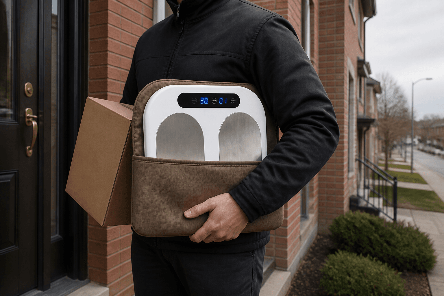 Parcel hand delivered to a Canadian home